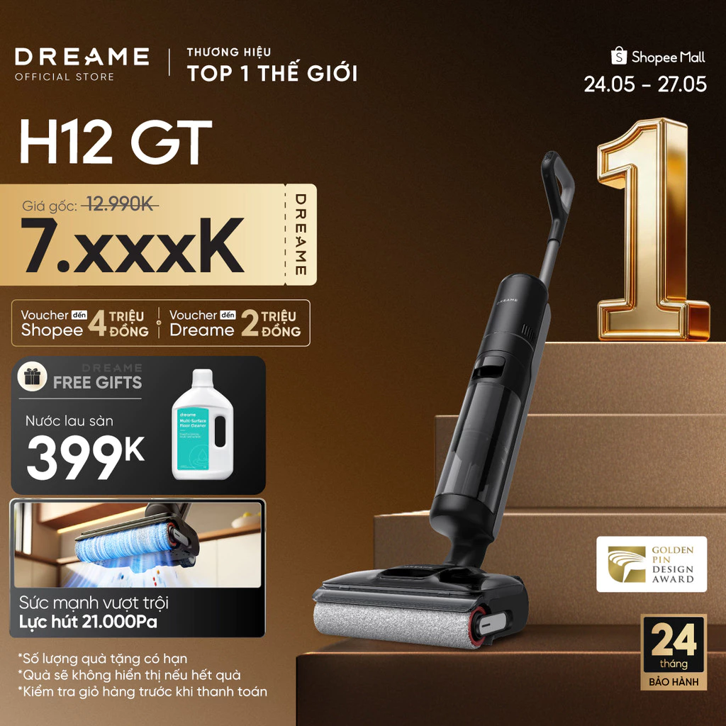 Dreame H12 GT/ H16 GT Máy hút bụi lau sàn không dây